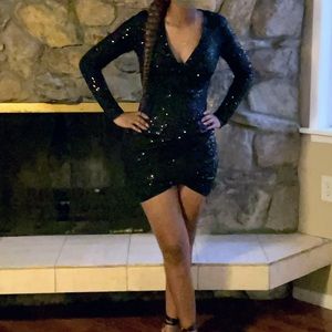 Windsor Black Sequin Dress -Great for homecoming